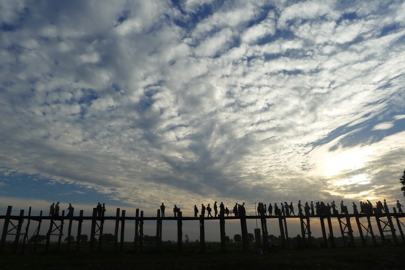 U Bein Bridge, the longest teak bridge in the world. 