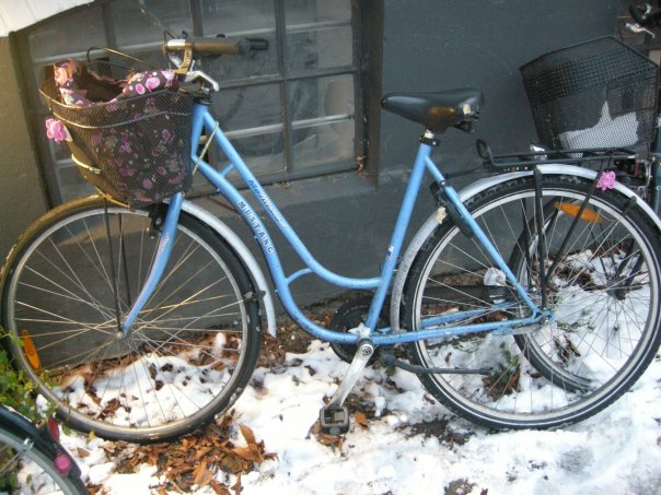 My very own bike in Copenhagen! I still miss it very much.