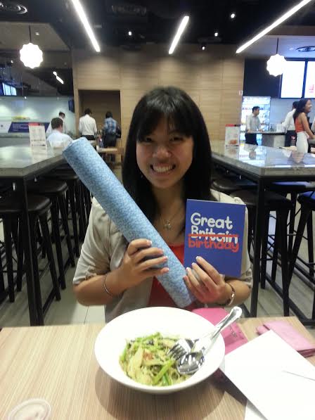 I looked so happy and i haven't even opened the present!