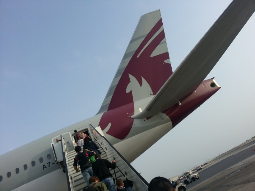 Picture of the plane I took to Europe.