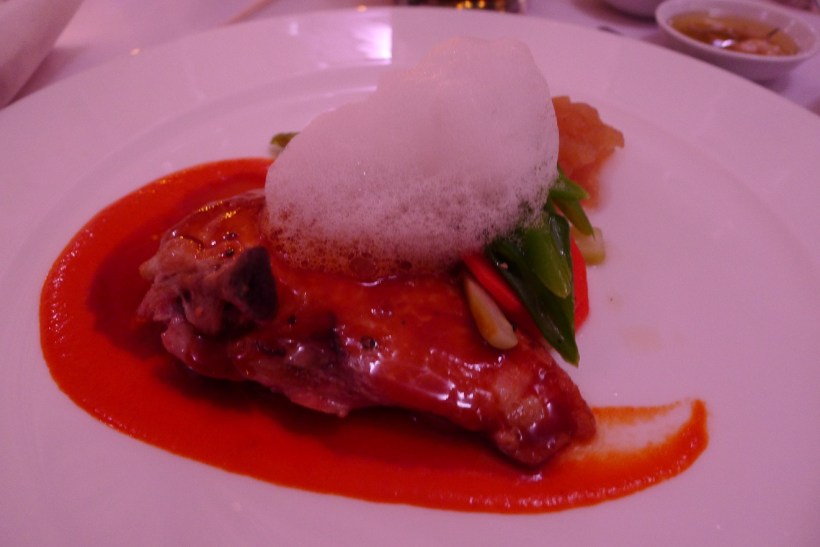 I think the foam was made of cheese. Or soap. But a very tasty one.