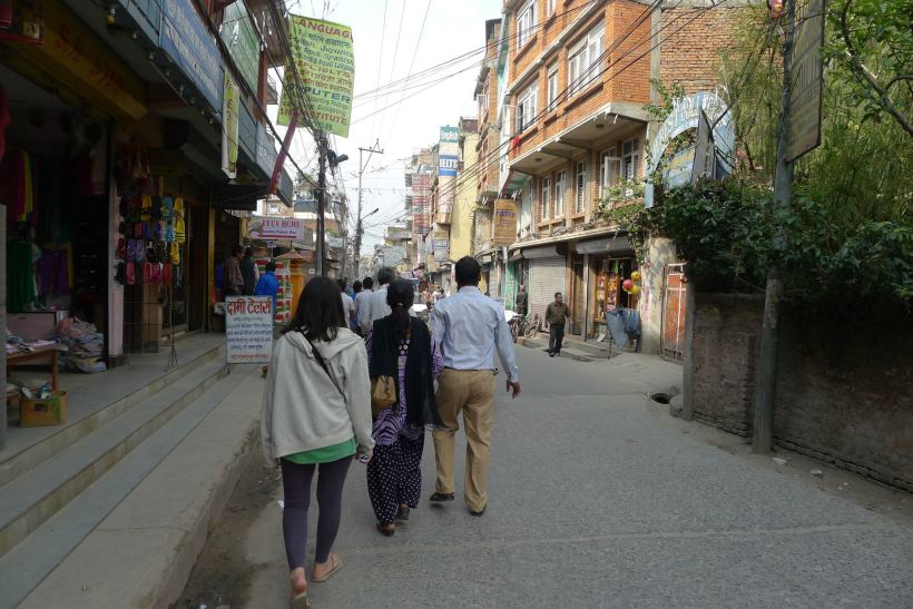 Typical street in Kathmandu