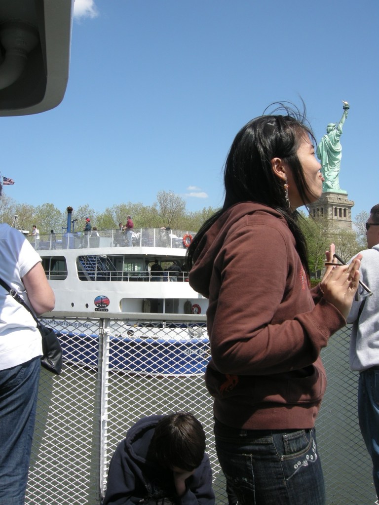 First, kissing her backside.