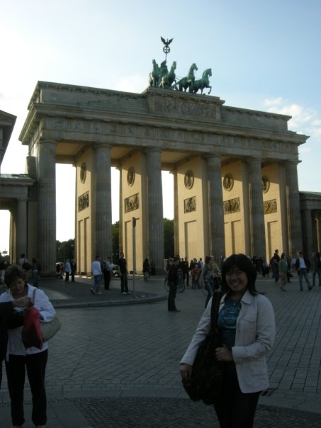 Posing at 'Burgerger' Gate.